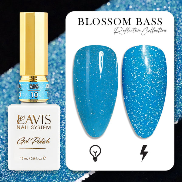 LAVIS Reflective R05 - 10 - Gel Polish 0.5 oz - Blossom Bass Reflective Collection