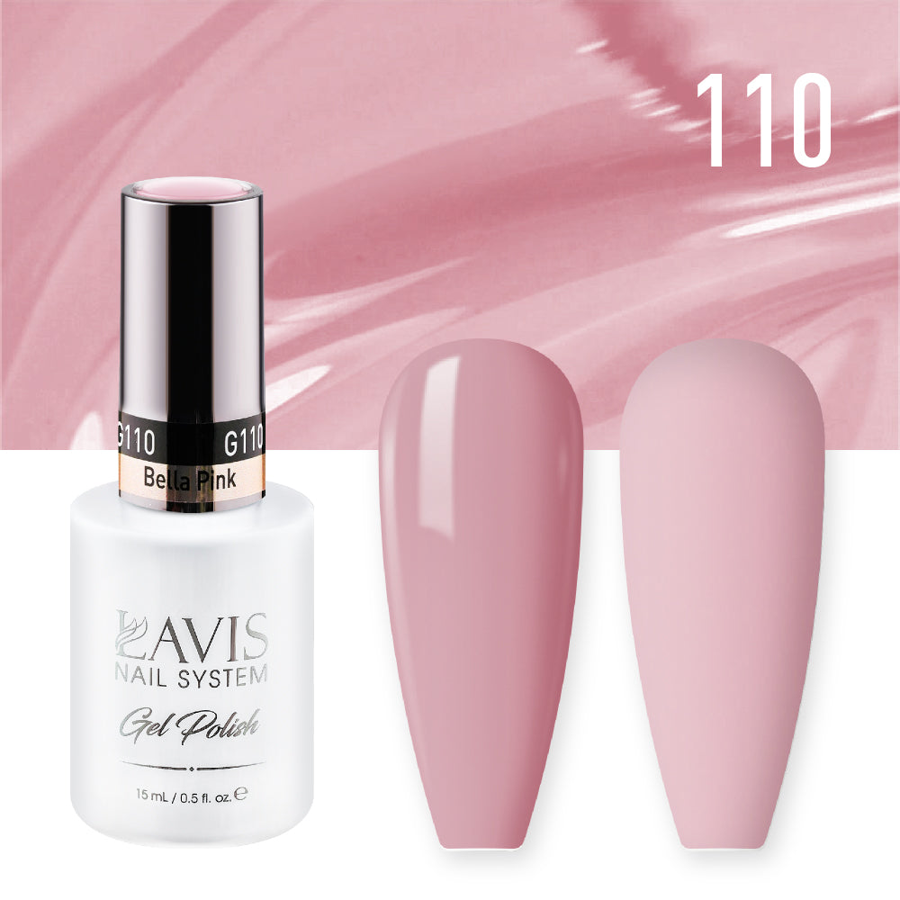 LAVIS Nail Lacquer - 110 Bella Pink - 0.5oz