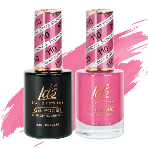 LDS 110 Boom Shakalaka - LDS Gel Polish & Matching Nail Lacquer Duo Set - 0.5oz