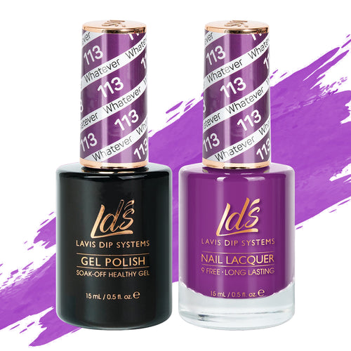 LDS 113 Whatever - LDS Gel Polish & Matching Nail Lacquer Duo Set - 0.5oz