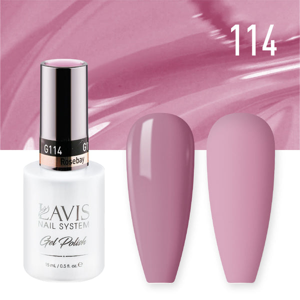 LAVIS 114 Rosebay - Gel Polish & Matching Nail Lacquer Duo Set - 0.5oz