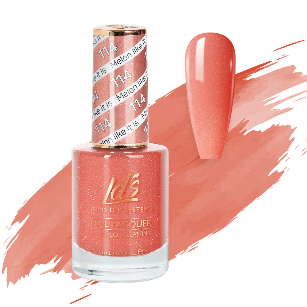 LDS 114 Melon Like It Is - LDS Nail Lacquer 0.5oz