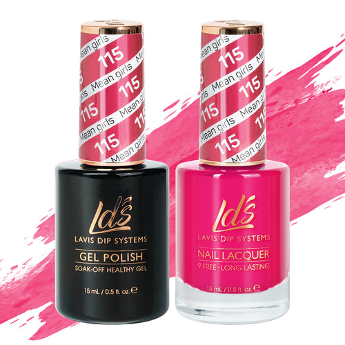 LDS 115 Mean Girls - LDS Gel Polish & Matching Nail Lacquer Duo Set - 0.5oz