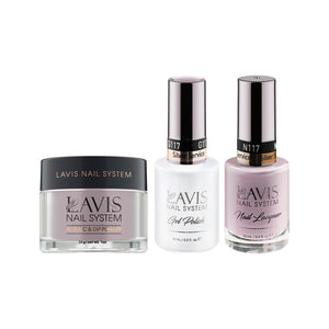 LAVIS 3 in 1 - 117 Silver Service - Acrylic & Dip Powder (1oz), Gel & Lacquer