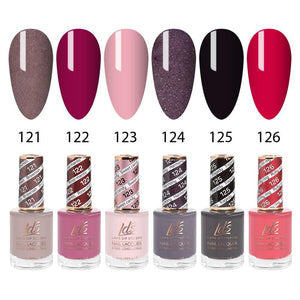 LDS Nail Lacquer Set (6 colors): 121 to 126