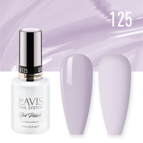 LAVIS 125 Silver Peony - Gel Polish & Matching Nail Lacquer Duo Set - 0.5oz