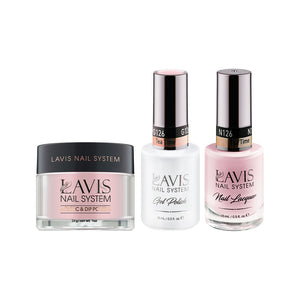 LAVIS 3 in 1 - 126 Tea Time - Acrylic & Dip Powder (1oz), Gel & Lacquer