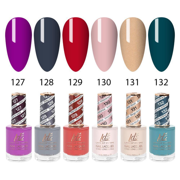 LDS Nail Lacquer Set (6 colors): 127 to 132