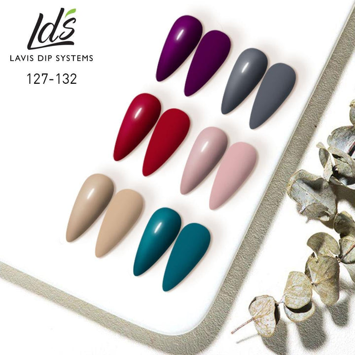 LDS Gel & Matching Lacquer Starter Kit : 127, 128, 129, 130, 131, 132, Base,Top & Strengthener