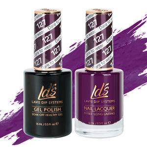 LDS 127 Dare To Wear - LDS Gel Polish & Matching Nail Lacquer Duo Set - 0.5oz