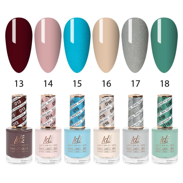 LDS Nail Lacquer Set (6 colors): 013 to 018