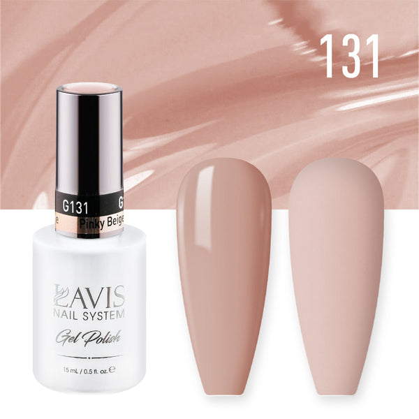 LAVIS 131 Pinky Beige - Gel Polish & Matching Nail Lacquer Duo Set - 0.5oz