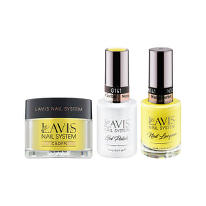 LAVIS 3 in 1 - 141 Mango Sorbet - Acrylic & Dip Powder (1oz), Gel & Lacquer