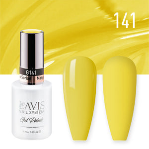 LAVIS 141 Mango Sorbet - Gel Polish & Matching Nail Lacquer Duo Set - 0.5oz