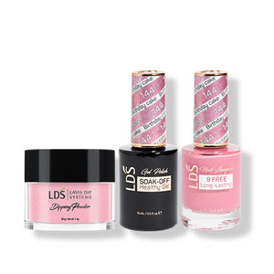 LDS 3 in 1 - 144 Birthday Cake - Dip (1oz), Gel & Lacquer Matching