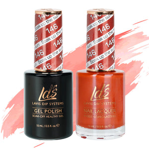 LDS 146 Soak Up The Sun - LDS Gel Polish & Matching Nail Lacquer Duo Set - 0.5oz