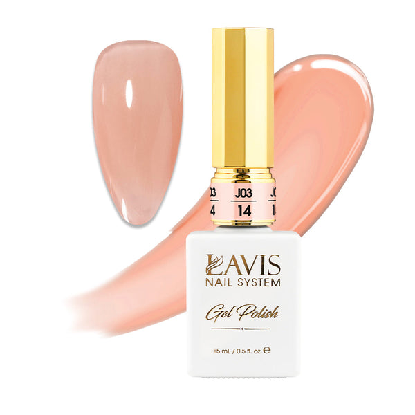 Jelly Gel Polish Colors - Lavis J03-14 - Bare With Me Collection