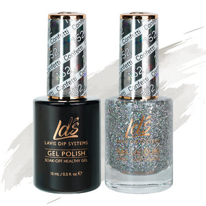 LDS 152 Confetti - LDS Gel Polish & Matching Nail Lacquer Duo Set - 0.5oz