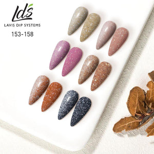 LDS Gel & Matching Lacquer Starter Kit : 153, 154, 155, 156, 157, 158, Base,Top & Strengthener