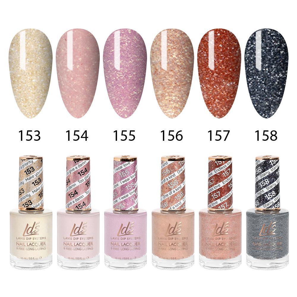 LDS Nail Lacquer Set (6 colors): 153 to 158