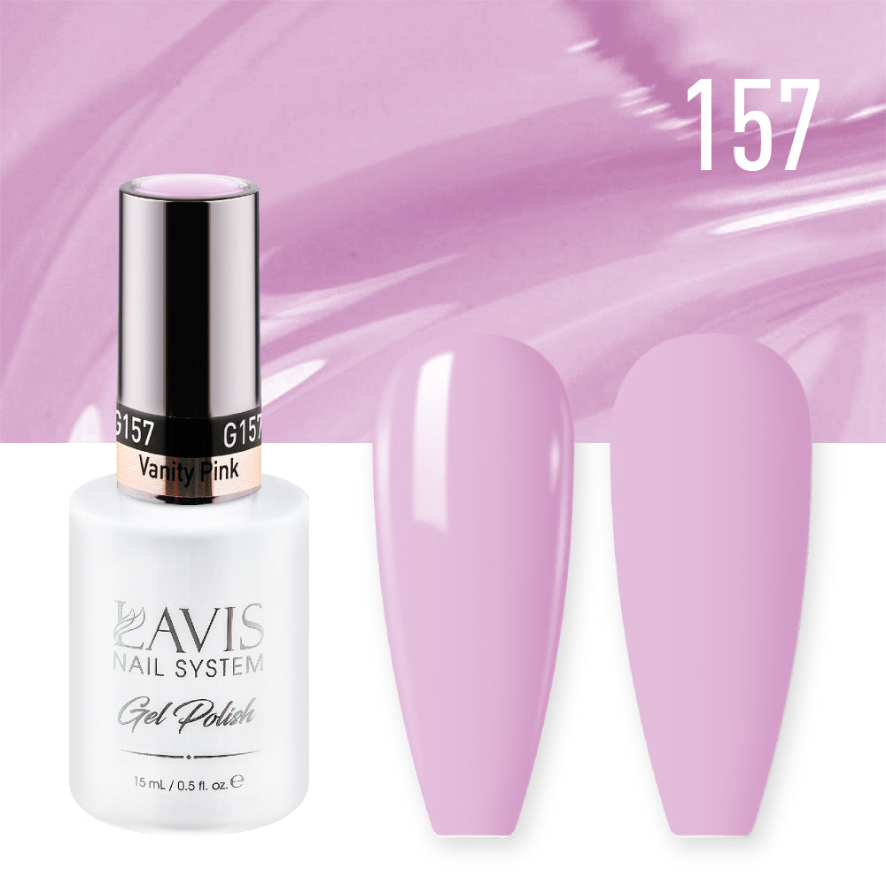 LAVIS 157 Vanity Pink - Gel Polish & Matching Nail Lacquer Duo Set - 0.5oz