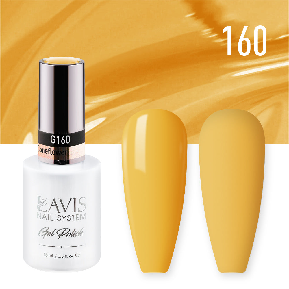 LAVIS 160 Yellow Coneflower - Gel Polish 0.5 oz