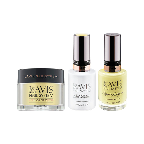 LAVIS 3 in 1 - 161 Daisy - Acrylic & Dip Powder (1oz), Gel & Lacquer