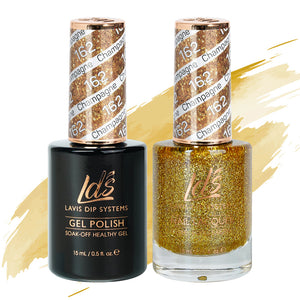 LDS 162 Champagne - LDS Gel Polish & Matching Nail Lacquer Duo Set - 0.5oz