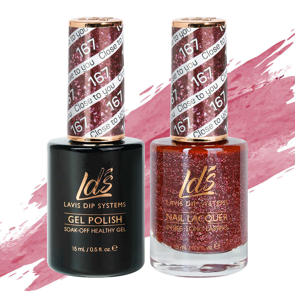 LDS 167 Close To You - LDS Gel Polish & Matching Nail Lacquer Duo Set - 0.5oz