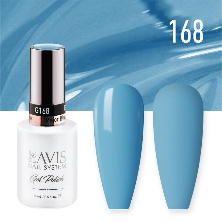 LAVIS Nail Lacquer - 168 Major Blue - 0.5oz