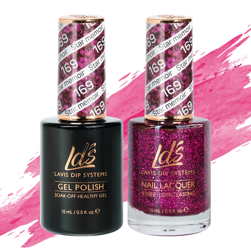 LDS 169 Star Memoir - LDS Gel Polish & Matching Nail Lacquer Duo Set - 0.5oz