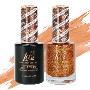 LDS 176 Autumn Russet - LDS Gel Polish & Matching Nail Lacquer Duo Set - 0.5oz