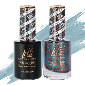 LDS 178 Get Lost - LDS Gel Polish & Matching Nail Lacquer Duo Set - 0.5oz