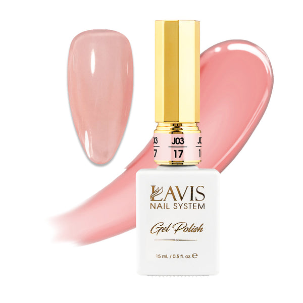 Jelly Gel Polish Colors - Lavis J03-17 - Bare With Me Collection