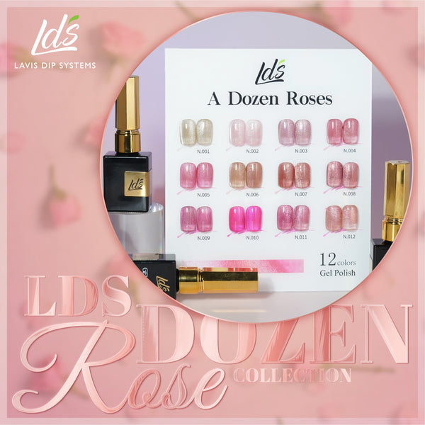 LDS DR 12 Colors - Gel Polish 0.5 oz - Dozen Rose Collection