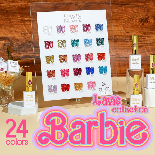 LAVIS Glitter G03 - 22 - Gel Polish 0.5 oz - Barbie Collection