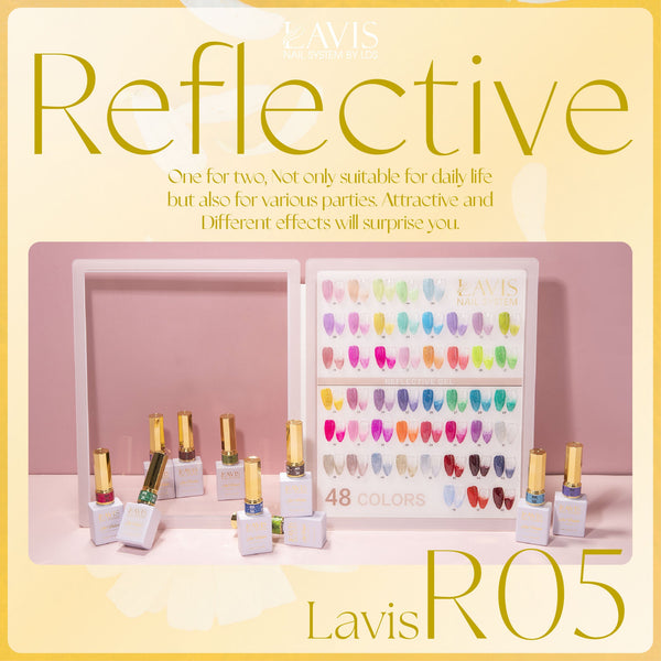 LAVIS Reflective R05 - Set 12 Colors (25-36) - Gel Polish 0.5 oz - Glow with the Flow Reflective Collection