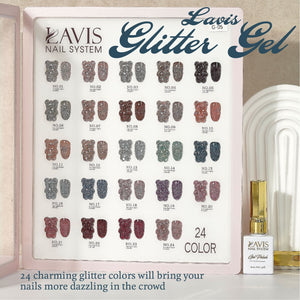 LAVIS Glitter G05 - 12 - Gel Polish 0.5oz - Champagne Toast Glitter Collection