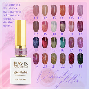 LAVIS 07 (G03-ver2) - Gel Polish 0.5 oz - Bridal Party Glitter Collection