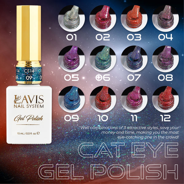 LAVIS Cat Eyes CE14 - 02 - Gel Polish 0.5 oz - Super Nova Collection