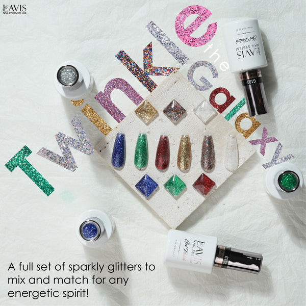  Lavis Gel Twinkle The Galaxy Set G6 (9 colors): 097, 098, 099, 100, 102, 103, 105, 106, 107