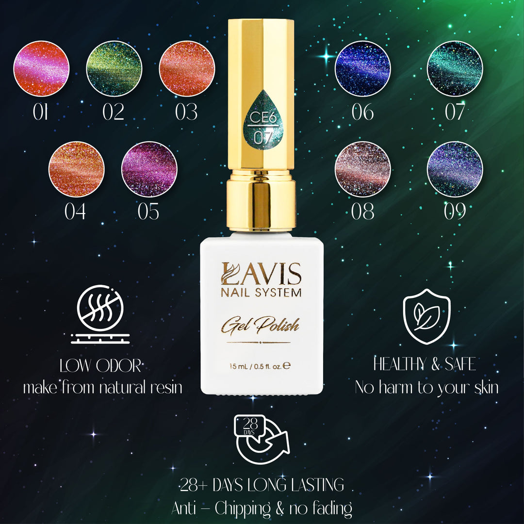 LAVIS Cat Eye CE6 - 09 - Gel Polish 0.5 oz - Starlight Collection