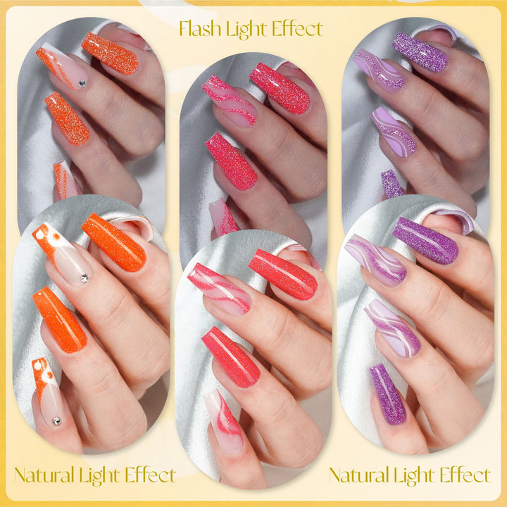 LAVIS Reflective R05 - Set 12 Colors (25-36) - Gel Polish 0.5 oz - Glow with the Flow Reflective Collection