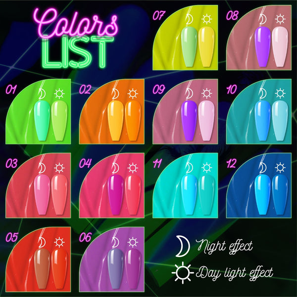 LDS Glow In The Dark - 12 Colors GW01-12