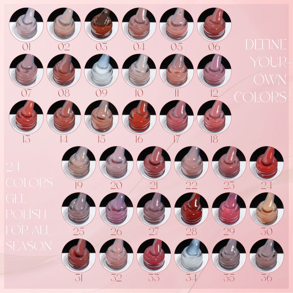 Jelly Gel Polish Colors - Lavis J03-28 - Bare With Me Collection