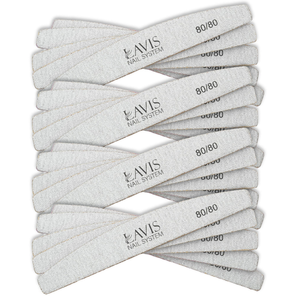 Lavis 50Pcs Halfmoon Nail Files 80/80