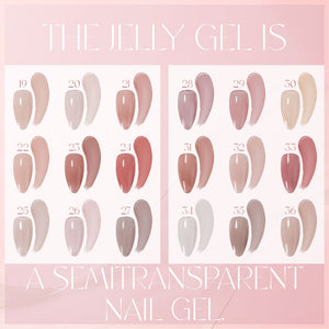 Jelly Gel Polish Colors - Lavis J03-31 - Bare With Me Collection