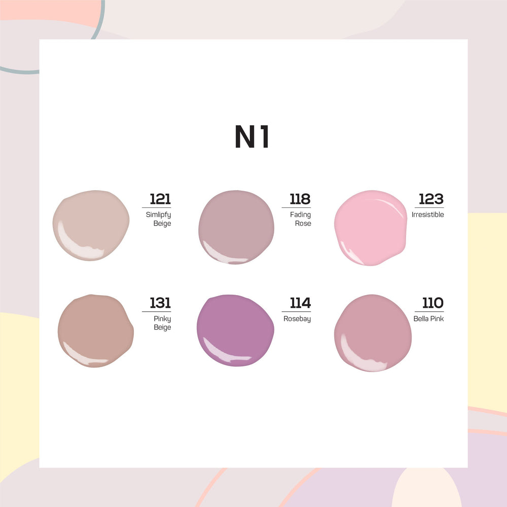 LAVIS Nail Lacquer Set N1 (6 colors): 121, 118, 123, 131, 114, 110