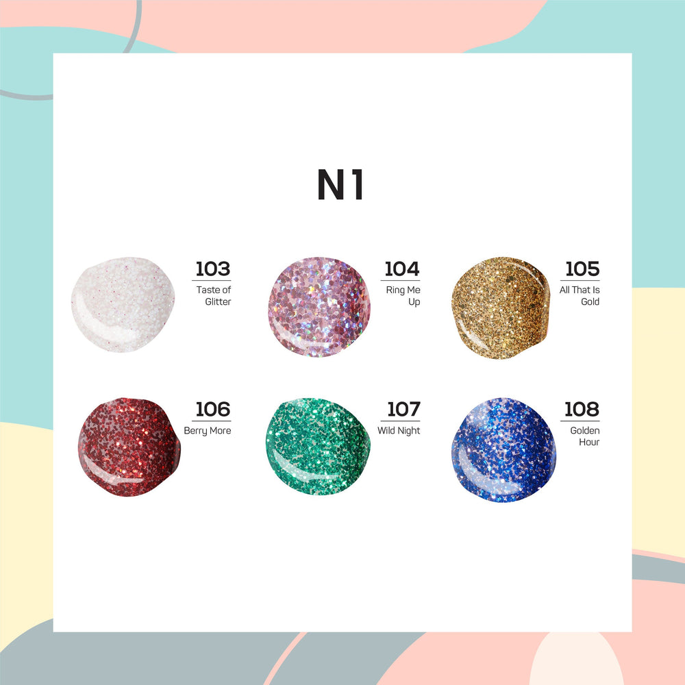 LAVIS Nail Lacquer Holiday Fall Set N1 (6 colors): 103, 104, 105, 106, 107, 108