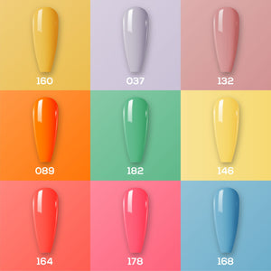 9 Lavis Holiday Gel Nail Polish Collection - SET 10 - 160; 137; 132; 089; 182; 146; 164; 178; 168